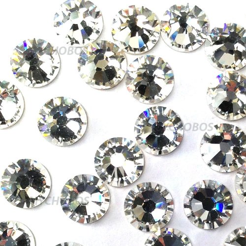 CRYSTAL (001) clear Swarovski 2058 Xilion Rose 6ss 2mm Tiny flatback No-Hotfix rhinestones ss6 nail art 144 pcs (1 gross)