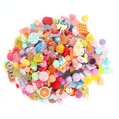 12pcs Resin Lollipop Candy Cabochons Diy Cream Mobile Shell Material Handmade Hair Accessories