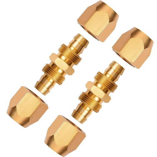 Pronese 2 Pack Soild Brass HPT Air Reusable Hose Splicer Repair Kit,Air Hose Fitting for 3/8-Inch ID Hose