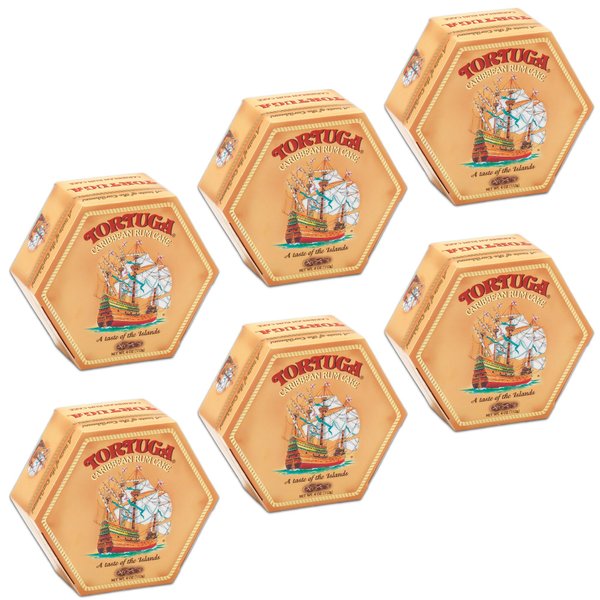 Tortuga Caribbean Classic Golden Original Rum Cakes – 4 oz. - 6 Pack - The Perfect Premium Gourmet Gift for Stocking Stuffers and Christmas Gifts - Great Mini Cakes for Delivery