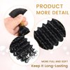 BUGUQI Human Braiding Hair 2 Bundles 100g Deep Wave Bulk Boho Braids Human Hair Unprocessed Brazilian Virgin Curly Hair Extensions for Braids Natural Black Color No Weft(18 Inch)