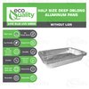 EcoQuality Oven Deep Aluminum Foil Chafing Pan Steam Table – Half & Full Size – Sturdy, ECO Friendly Recyclable Aluminum (10, Half Size)