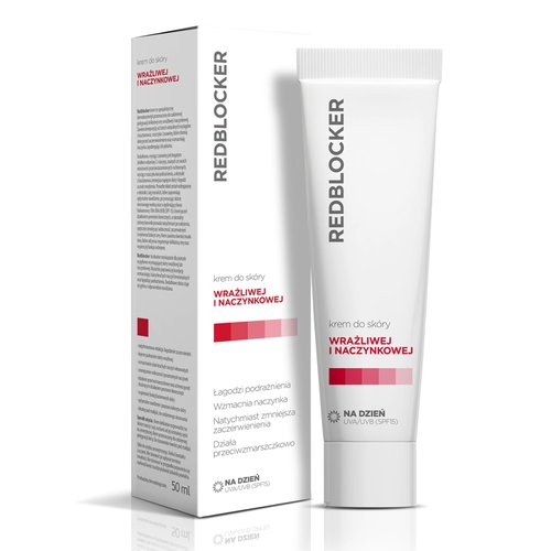 Redblocker | Day Cream - Specialist Dermocosmetic for Spider Veins and Capillaries | Enriched with Horse Chestnut, Ruscus, and Cranberry Extracts | SPF 15 for Sun Protection - 50ml