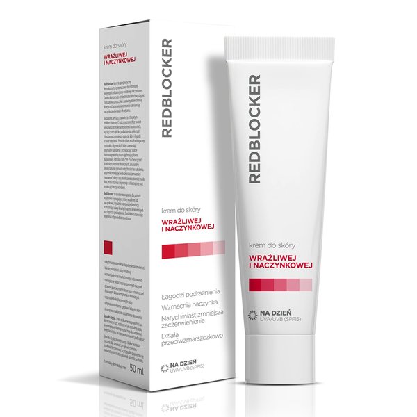 Redblocker | Day Cream - Specialist Dermocosmetic for Spider Veins and Capillaries | Enriched with Horse Chestnut, Ruscus, and Cranberry Extracts | SPF 15 for Sun Protection - 50ml