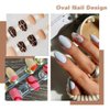 Sethexy Short Oval False Nails 500Pcs 10Sizes Full Cover Acrylic Nail Tips For Art Nail Design (Clear)