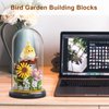 QARULUS Parrot Flower Bouquet Building Set Plants Friend Set Adults Bonsai Tree Animal Building Blocks Set Party Favors for Kids Valentine's Birthday Gift for Girlfriend Boys Girls Age 6-12+(Parrot)