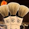 The Shave Factory 100% Pure Boar Bristles Shaving Brush Medium - Beech Wood Handle, Engineered for the Best Shave of Your Life. Safety Razor, Double Edge Razor, Straight Razor, Shaving Razor