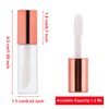 YIPINER Case of 90 packs, Empty Plastic Clear Lip Gloss Tubes Lip Balm Bottle Container Rose Gold Transparent 1.2ML Makeup Tool for Women (90 pcs, Rose Gold)