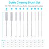 10 Inch Long Upgrade Straw Brush, Bottle Cleaning Brushes, Tube Cleaning Brushes Set Straw Cleaning Kit, 10 Different Diameters Metal Pipe Brush Cleaner, Set of 10pcs by Aorzov