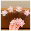 5 Pcs Cute Metal Hair Clip Combs Magic Pearl Hair Accessories Camellia Flower Barrettes Wire Twist Bun Clamp Invisible Bang Comb for Girls kids C#02