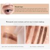 LXZJJM 2 Colors Waterproof Air Cushion Eyebrow Cream Liquid Brow Powder Gel for Eye Makeup with duo 2 end eyebrow Brushes (02# brown)