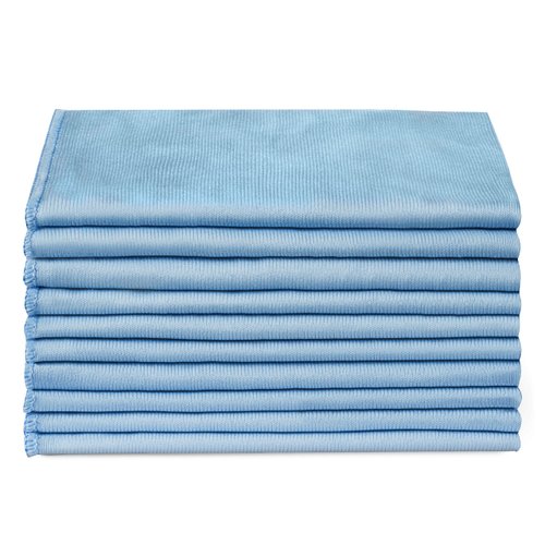 Zflow Microfiber Glass Cleaning Cloths - 8 Pack (16 x 16) - Streak Free - Lint Free - Quickly Clean Windows, Windshields, Mirrors, and Stainless Steel