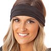 Hipsy Adjustable & Stretchy Basic Xflex Wide Headbands for Women Girls & Teens (5pk Basic Black/Burgundy/Navy/Plum/Dark Grey)