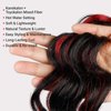 6 packs 20" AU-THEN-TIC Ocean Wave Crochet Hair Deep Wave Braiding Hair Body Wave Braids Synthetic Hair Extensions Kanekalon Fiber (20 Inch (Pack of 6), P1B/BG (Piano Off Black and Burgundy))