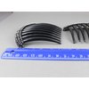 2 Black Big Huge Hair Comb set pack Silver plastic teeth side clip 4 inches wide