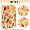Whaline 48Pcs Thanksgiving Fall Flat Treat Bags Kraft Paper Bags Pumpkins Maple Leaves Sunflowers Nuts Patterned Grocery Bag Small Goodie Bag Candy Gift Bags for Party Favor Supply