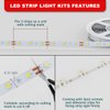 MY BEAUTY LIGHT LED Strip Lights Warm White, 16.4ft Dimmable LED Light Strip,12v Flexible LED Rope Lights Kits for Kitchen Cabinet Bedroom Party Decor