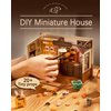 Rolife Miniature House Kit for Beginners-1:20 DIY Miniature Dollhouse Kit with LED Lights-Tiny House Crafts for Adults-Birthday Gifts Hobbies for Women and Men