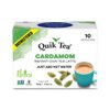 QuikTea Unsweetened Cardamom Chai Tea Latte - 20 Count (2 Boxes of 10 Each) - Packaging May Vary - All Natural Preservative Free Authentic Chai from Assam & Darjeeling