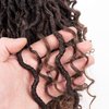 Aipin Goddess Locs Crochet Hair 14 Inch River Locs Boho Hippie Locs Wavy Crochet With Curly Hair In Middle And Ends Braids Hair Extensions (7Packs,14 inch, T30)
