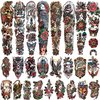 55 Sheets Temporary Tattoos,8 Sheets Full Arm Waterproof Flower Owl Snake Fake Halloween Tattoo Stickers for Adults Women Men,17 Sheets Half Arm 30 Sheets Small Tattoos Realistic for Kids Girls Boys