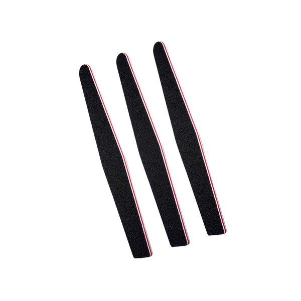LNAUJS 3 Pack Nail Files, Professional Emery Boards, 100/180 Grit, Reusable Double Sided Manicure Tools, Black, Rhombus