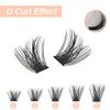NuAngela Cluster Lashes 144pcs Individual Eyelashes Clusters 8-16mm D Curl Mix False Eyelashes DIY Individual Lash Extension Natural Look Wispy Fluffy Eyelash Extensions