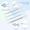 4-Pack Silicone Pacifier Clips for Baby Boys and Girls - with One-Piece Beads, Flexible and Rust-Free Holders for Teething Relief and Baby Essentials - Safe for Newborns (Grey)
