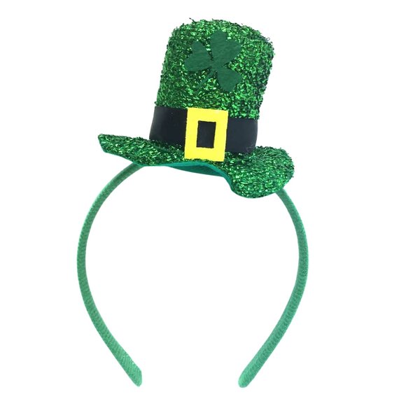 lycycse St Patricks Day Headband Clover Shamrock Headbands Irish Green Leprechaun Hat St. Patrick’s Day Accessories