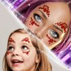 Face Gems, Face Jewels - Self Adhesive- Face Glitter Jewel Tattoo Sticker Festival Gems Rave Party Body MakeUp Rhinestone Gems for Eyes Face Body, face gems for festivals, Halloween (RED 71)