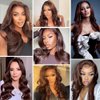 Dunmud 26 Inch Chocolate Brown Lace Front Wigs Human Hair for Black Women Pre Plucked Glueless Wigs Human Hair 13x4 Body Wave Brown Lace Frontal Wig Human Hair Wigs 180% Density