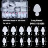 Allstarry 384pcs Nail Dual Forms, Silicone French Nail Forms for Poly Gel Nail Gel Extension Full Cover Acrylic Nail Tips 8 tpye nail form and Silicone Reusable Stickers for Manicure Extension