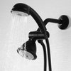 BESTILL Wall Mounted 6 Inch Extension Shower Head Arm, Shower Arm and Flange Included, Matte Black