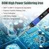 Soldering Iron Kit, 80W 110V LCD Digital Welding, 356-896℉(180-480℃), Portable Adjustable Temperature Soldering Kit, for Metal, Jewelry, Electric Repairing, DIY