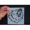 Bear Logo Stencil Reusable Sturdy Flexible Clear Plastic 1-5.5x5.5 in Arts and Crafts Material Scrapbooking for Airbrush Painting Drawing