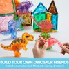 SYNCFUN Magnetic Building Tiles Dinosaur Set for Kids, 50PCS Including 5 Cute Dinosaurs, Educational STEM Toy for Boys & Girls Ages 3-5 4-8, Christmas Birthday Party Gift for Toddlers