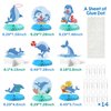 HoiSumma 9 Pcs Dolphin Party Decorations Honeycomb Centerpieces Blue Under the Sea Ocean Animal Coral Themed 3D Table Toppers Decor Cute Underwater Party Supplies for Kids Birthday Baby Shower