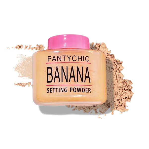 Soft Focus HD Loose Powder ，Lightweight, Long-Lasting Makeup for a Flawless Look ，Face Powder Makeup & Setting Powder，Banana Setting Power (Deep, 1.48OZ)
