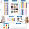 PerKoop 168 Pcs Cat Party Favors Set Cat Pencil Mini Notebook Sticker Stamp Stationery Cat Themed Party Favor for Kitten Animal Birthday Decorations Party Supplies Gift Prize Goody Bag Piñata Stuffer