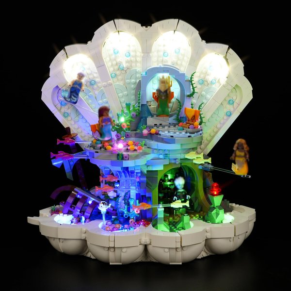 DALDED LED Light Kit for Lego The Little Mermaid Royal Clamshell 43225, Premium DIY LED Lights Set Compatible with Lego 43225 - Without Model (Not Include Lego Set)