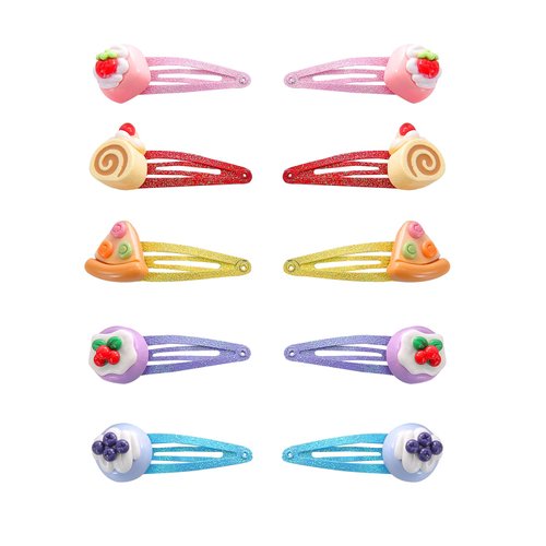 AACKS Pizza Cakes Hair Accessories Food Side Hair Clips for Styling Salon Simulation Cakes Pattern Fun Hair Barrettes Cartoon Hairpins Hair Accessories for Women Girls