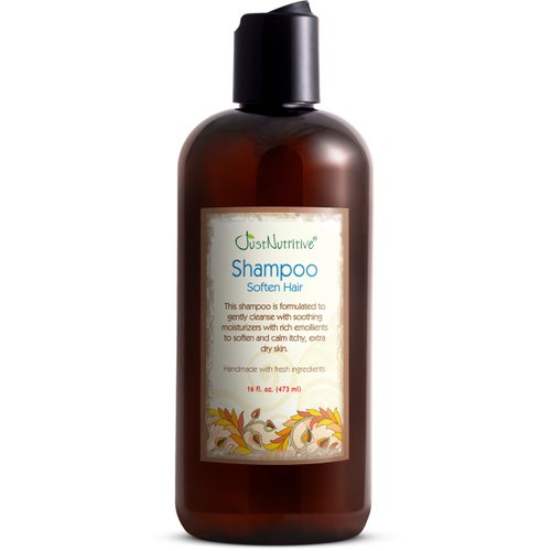Just Nutritive Psoriasis Soften Hair Shampoo | Natural Shampoo for Scalp Concerns | Sulfate Free Shampoo for Men and Women | Scalp Treatment for All Hair Types 16 Fl Oz