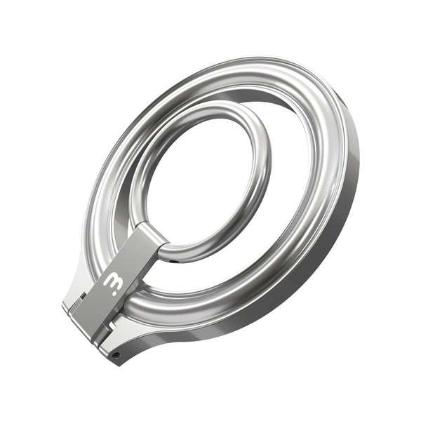 MYBAT PRO Magnetic Phone Grip, Phone Ring Holder Compatible with MagSafe Accessories for iPhone 14/14 Pro/14 Pro Max/14 Plus/13/12 Pro Max/Mini/Pro MagSafe Cases, Adjustable Finger Kickstand, Silver