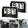 Betus Car Dashboard Digital Clock - Vehicle Adhesive Clock with Jumbo LCD Time & Day Display - Mini Automotive Stick On Watch for Car Truck Dashboard & Air Vent (Black Pack of 2)