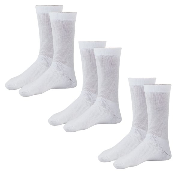Ames Walker AW Style 130 Coolmax 20-30 mmHg Firm Compression Crew Socks (3-Pack) White Small