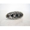 Small blue crystal flower filigree hair barrette clip bridal clip bridal