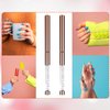 2Pcs Oval UV Gel Nail Brush Rhinestone Handle Nail Art Design Brushes Nail Drawing Pen Gel Brushes for Nails