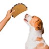 TACO DOG, Taco-Shaped Dog Chew Toy, Accessory for Puppies, Active Chewers, Full Grain Leather, Handmade, Old Tobacco
