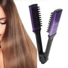 Clamp Hair Brush,Clamp Brush,Clamp Brush for Straightening Hair,Double Sided Hair Brush,Anti Static Artificial Bristle Splint Flat Brush with Ergonomic Handle for Home, Clamp Hair Brush Clamp bru