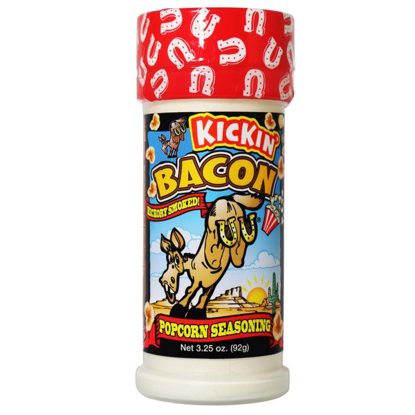 Kickin' Bacon Popcorn Seasoning - Great for Gourmet Popcorn or Chicken Wings and Meat- Perfect Stocking Stuffers or Christmas Gifts - Try if you Dare!